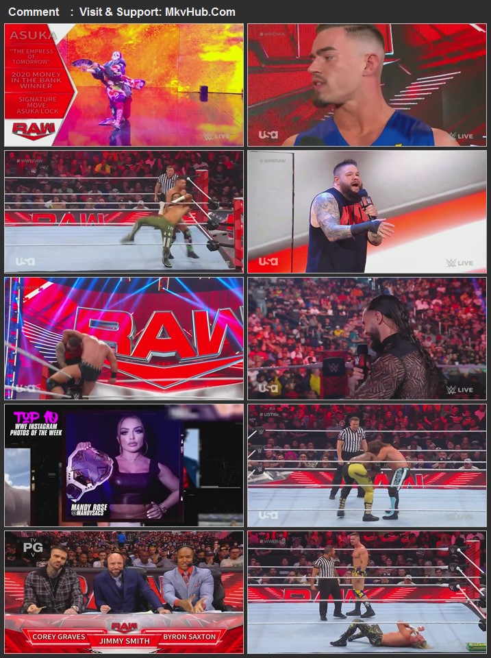 WWE Monday Night Raw 15th August 2022 720p WEBRip x264 1.1GB Download