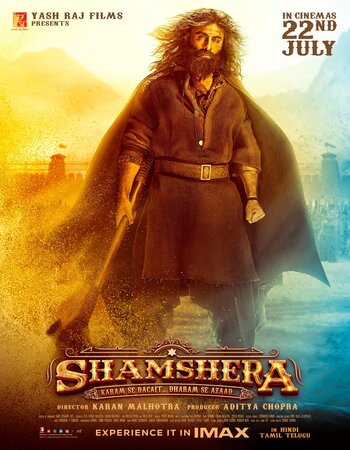 Shamshera 2022 Hindi ORG 1080p 720p 480p WEB-DL x264 ESubs Full Movie Download