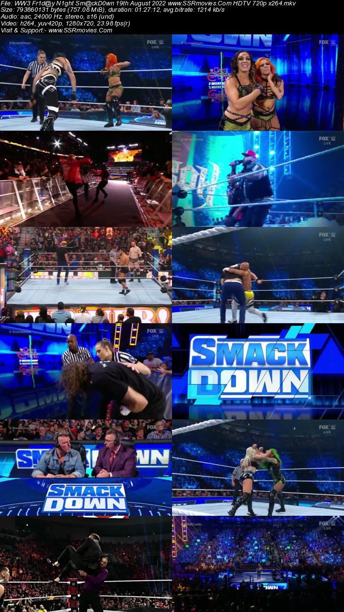 WWE Friday Night SmackDown 19th August 2022 720p 480p HDTV x264 Download