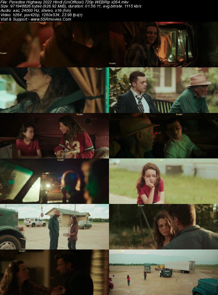 Paradise Highway 2022 Hindi (UnOfficial) 720p 480p WEBRip x264 ESubs Full Movie Download