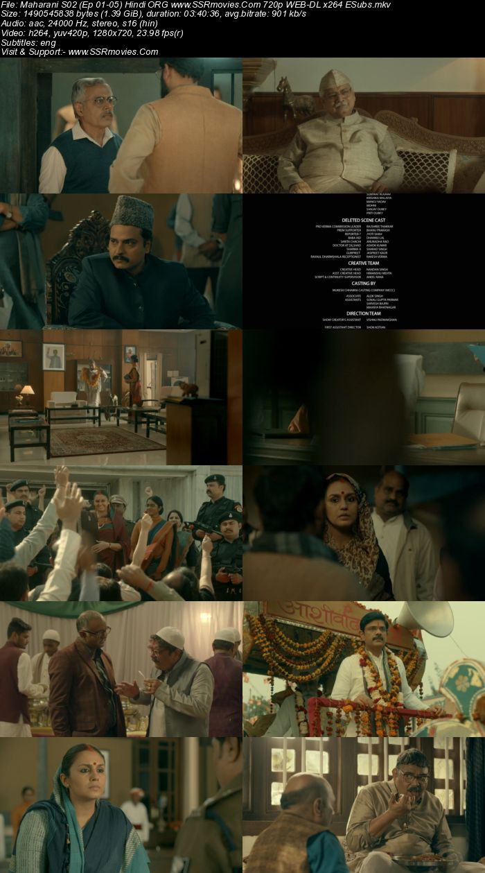 Maharani 2022 S02 Complete Hindi ORG 720p 480p WEB-DL x264 ESubs Download