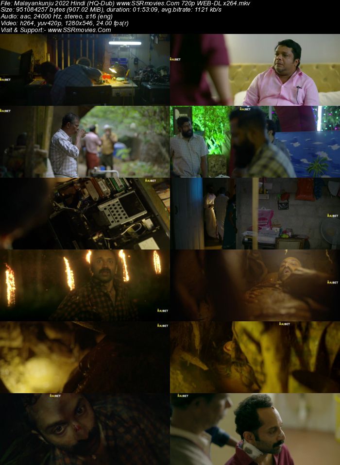 Malayankunju 2022 Hindi (HQ-Dub) 1080p 720p 480p WEB-DL x264 ESubs Full Movie Download