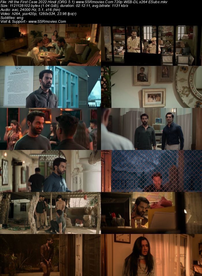 Hit the First Case 2022 Hindi ORG 1080p 720p 480p WEB-DL x264 ESubs Full Movie Download