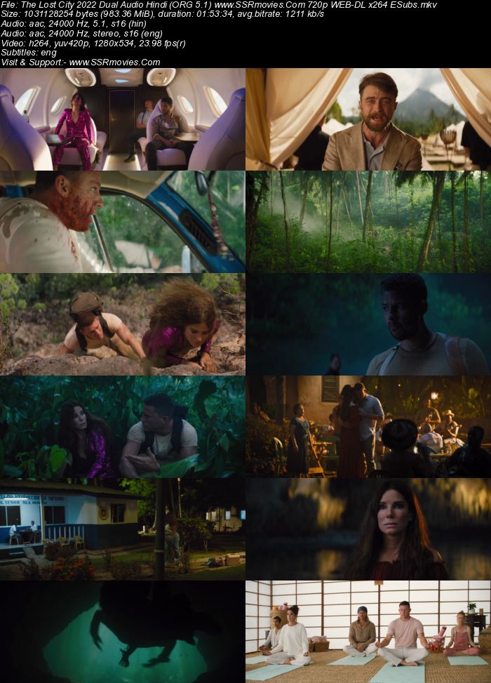 The Lost City 2022 Dual Audio Hindi ORG 1080p 720p 480p WEB-DL x264 ESubs Full Movie Download