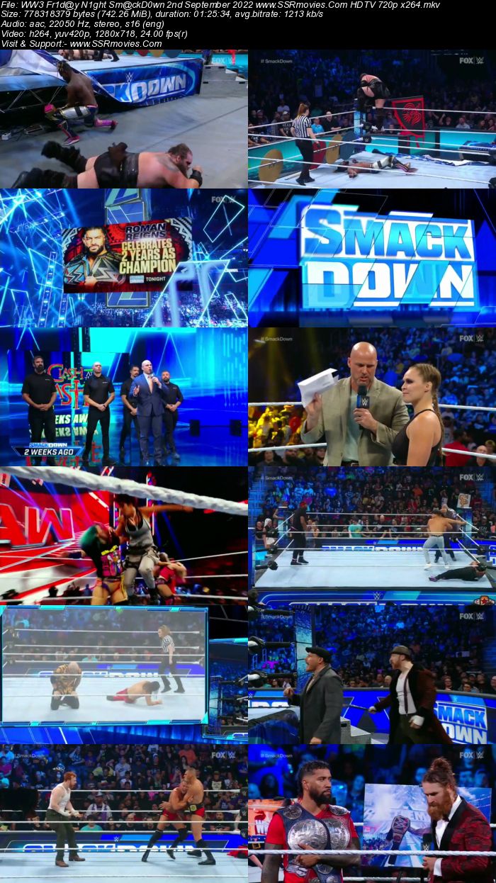 WWE Friday Night SmackDown 2nd September 2022 720p 480p HDTV x264 Download