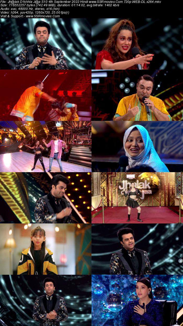 Jhalak Dikhhla Jaa S10 4th September 2022 720p 480p WEB-DL x264 350MB Download