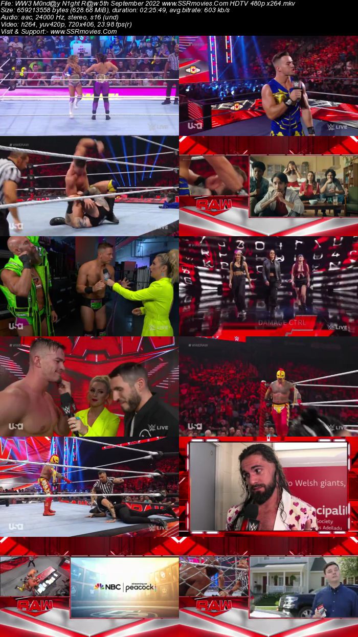 WWE Monday Night Raw 5th September 2022 720p 480p WEB-DL Download 