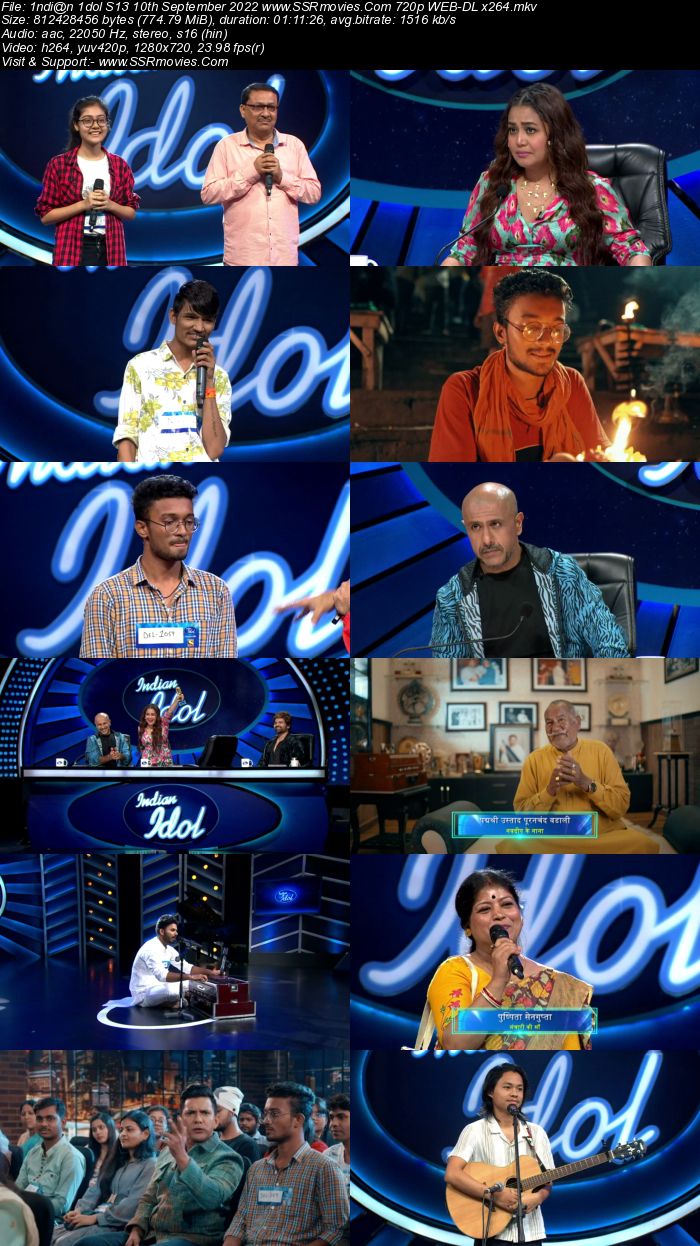 Indian Idol S13 10th September 2022 720p 480p WEB-DL x264 300MB Download