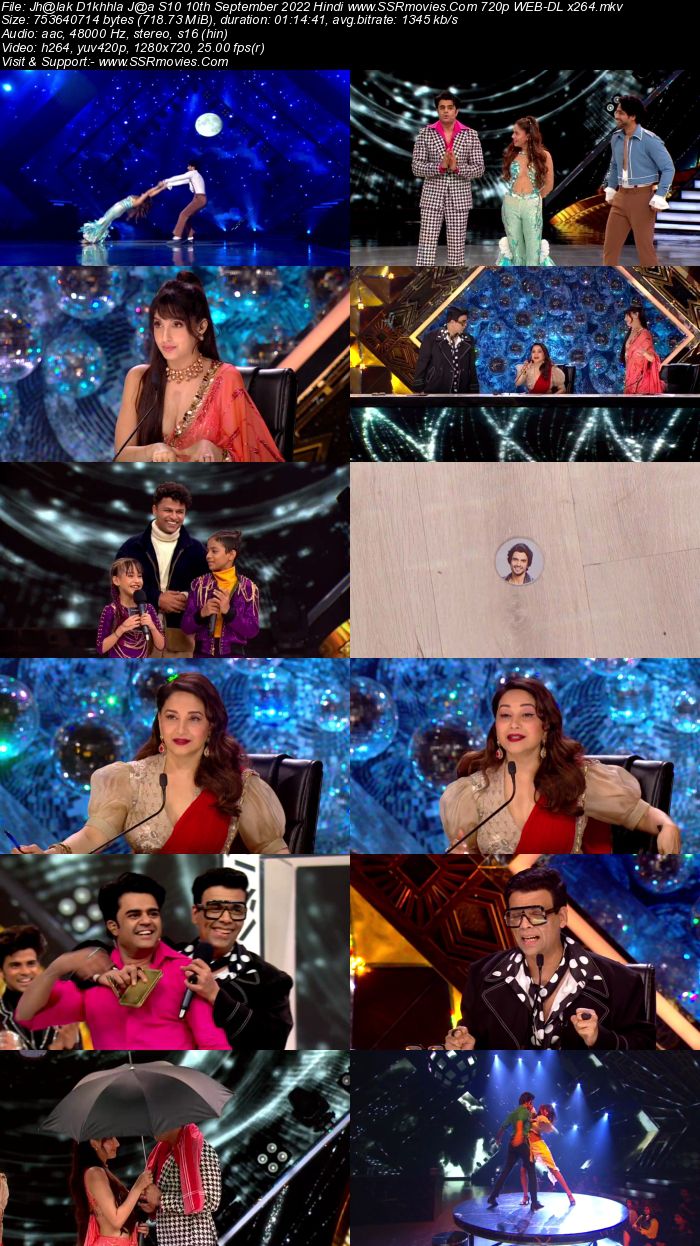 Jhalak Dikhhla Jaa S10 10th September 2022 720p 480p WEB-DL x264 350MB Download