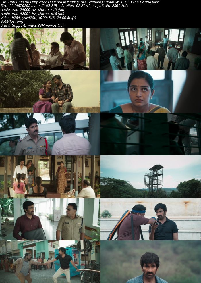 Rama Rao on Duty 2022 Dual Audio Hindi (Cleaned) 1080p 720p 480p WEB-DL x264 ESubs Full Movie Download