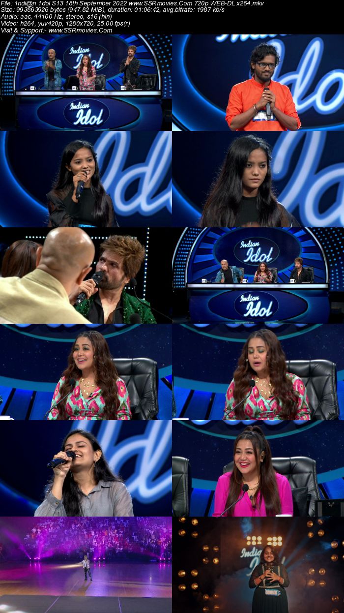 Indian Idol S13 18th September 2022 720p 480p WEB-DL x264 300MB Download