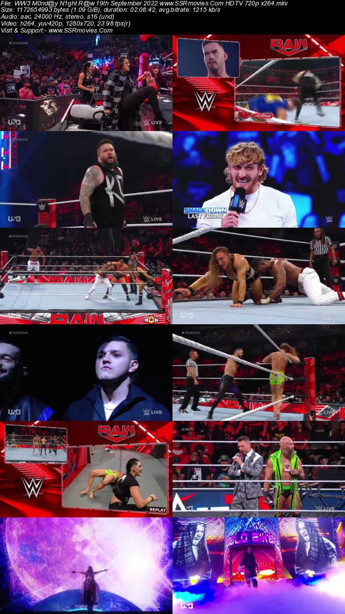 WWE Monday Night Raw 19th September 2022 720p 480p WEB-DL Download 
