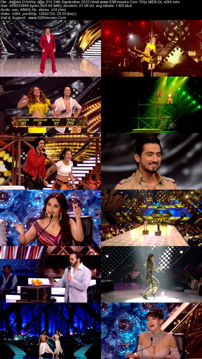 Jhalak Dikhhla Jaa S10 24th September 2022 720p 480p WEB-DL x264 350MB Download