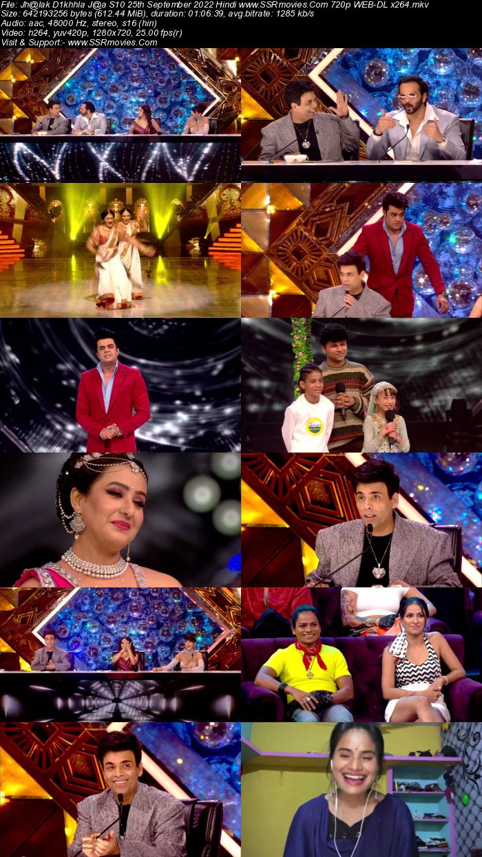 Jhalak Dikhhla Jaa S10 25th September 2022 720p 480p WEB-DL x264 350MB Download