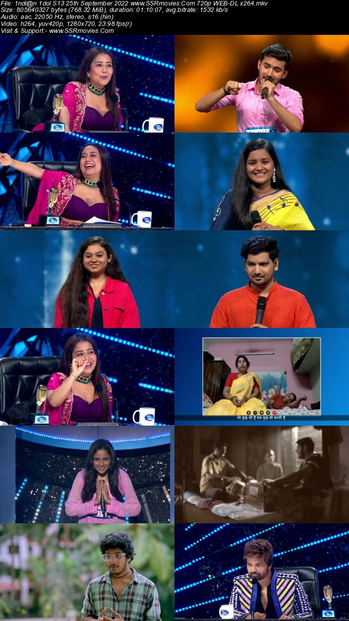 Indian Idol S13 25th September 2022 720p 480p WEB-DL x264 300MB Download