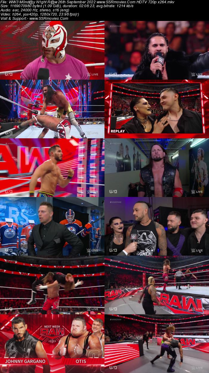 WWE Monday Night Raw 26th September 2022 720p 480p WEB-DL Download 