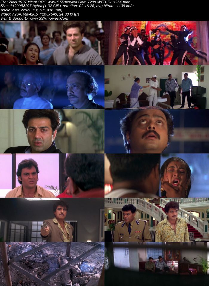 Ziddi 1997 Hindi ORG 1080p 720p 480p WEB-DL x264 ESubs Full Movie Download