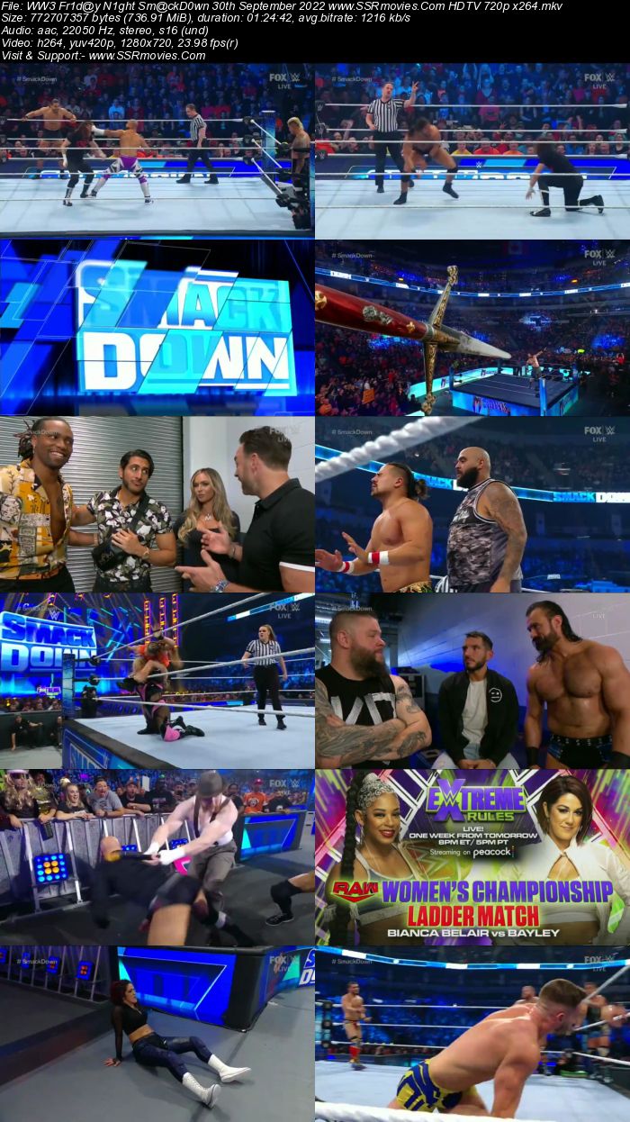 WWE Friday Night SmackDown 30th September 2022 720p 480p HDTV 350MB Download