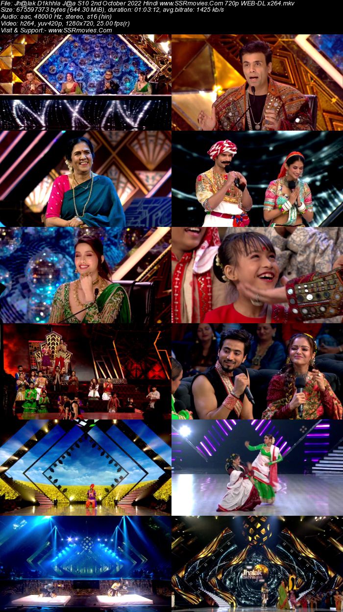 Jhalak Dikhhla Jaa S10 2nd October 2022 720p 480p WEB-DL x264 350MB Download