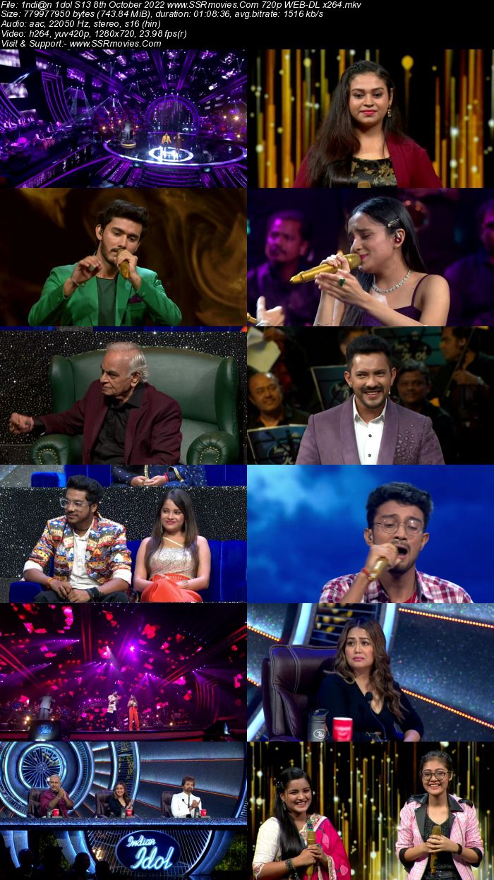 Indian Idol S13 8th October 2022 720p 480p WEB-DL x264 300MB Download