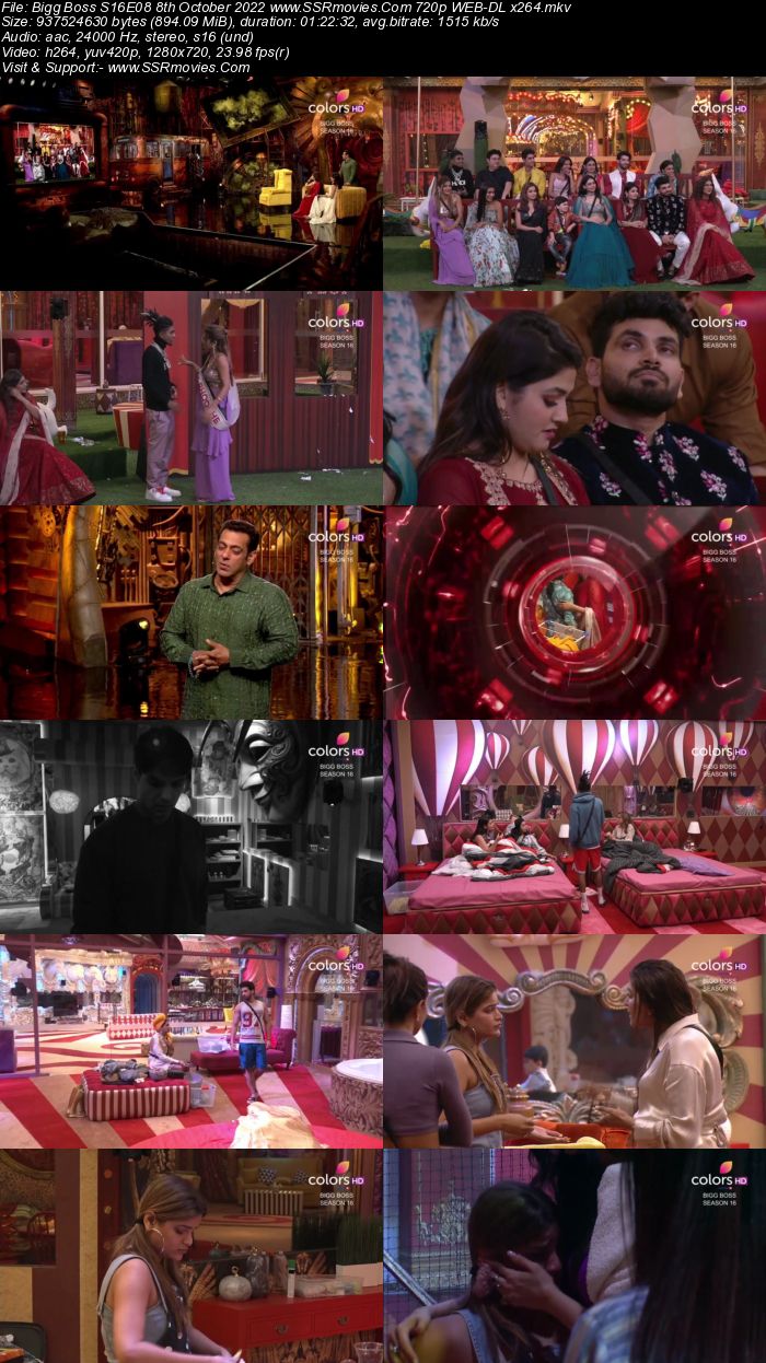 Bigg Boss S16E08 8th October 2022 720p 480p WEB-DL x264 300MB Download