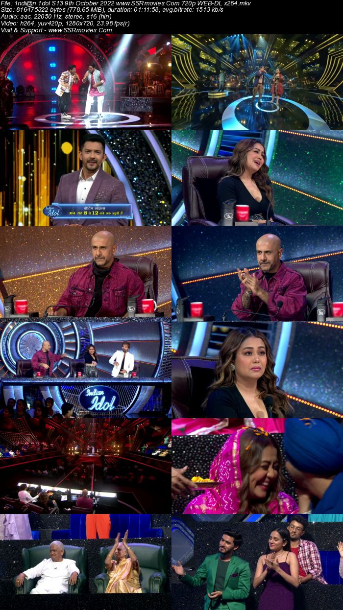 Indian Idol S13 9th October 2022 720p 480p WEB-DL x264 300MB Download