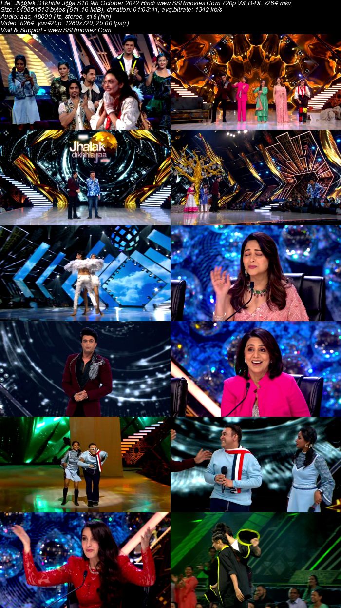 Jhalak Dikhhla Jaa S10 9th October 2022 720p 480p WEB-DL x264 350MB Download