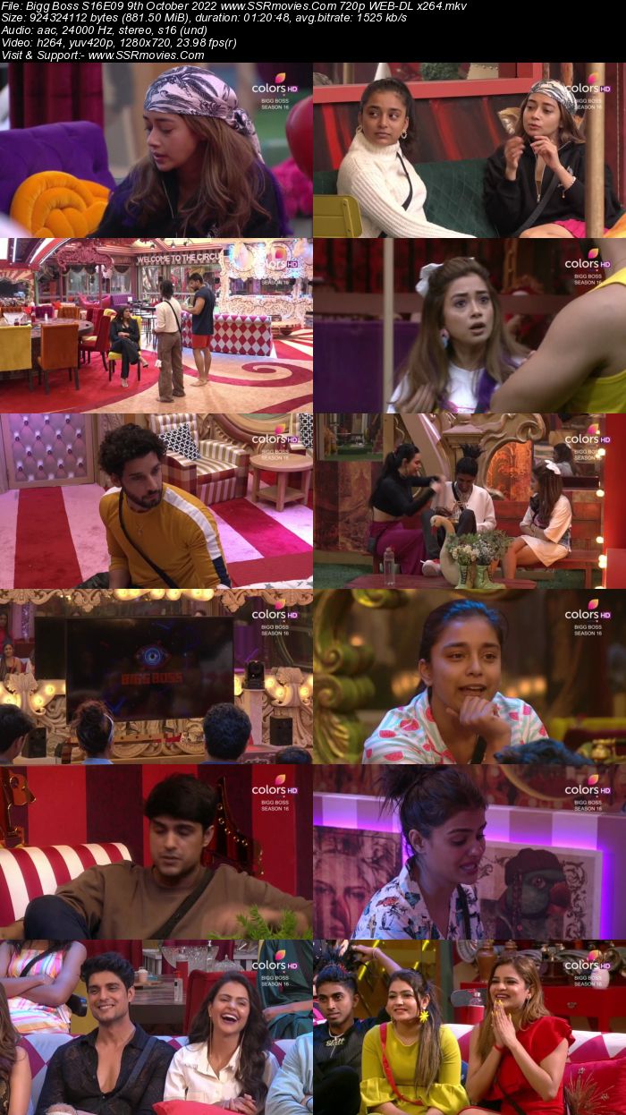 Bigg Boss S16E09 9th October 2022 720p 480p WEB-DL x264 300MB Download