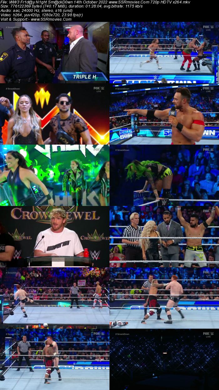 WWE Friday Night SmackDown 14th October 2022 720p 480p HDTV 350MB Download