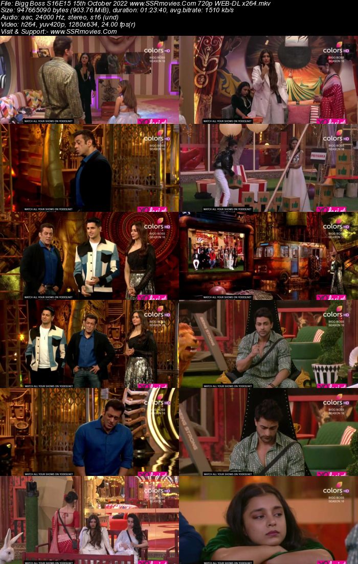 Bigg Boss S16E15 15th October 2022 720p 480p WEB-DL x264 300MB Download