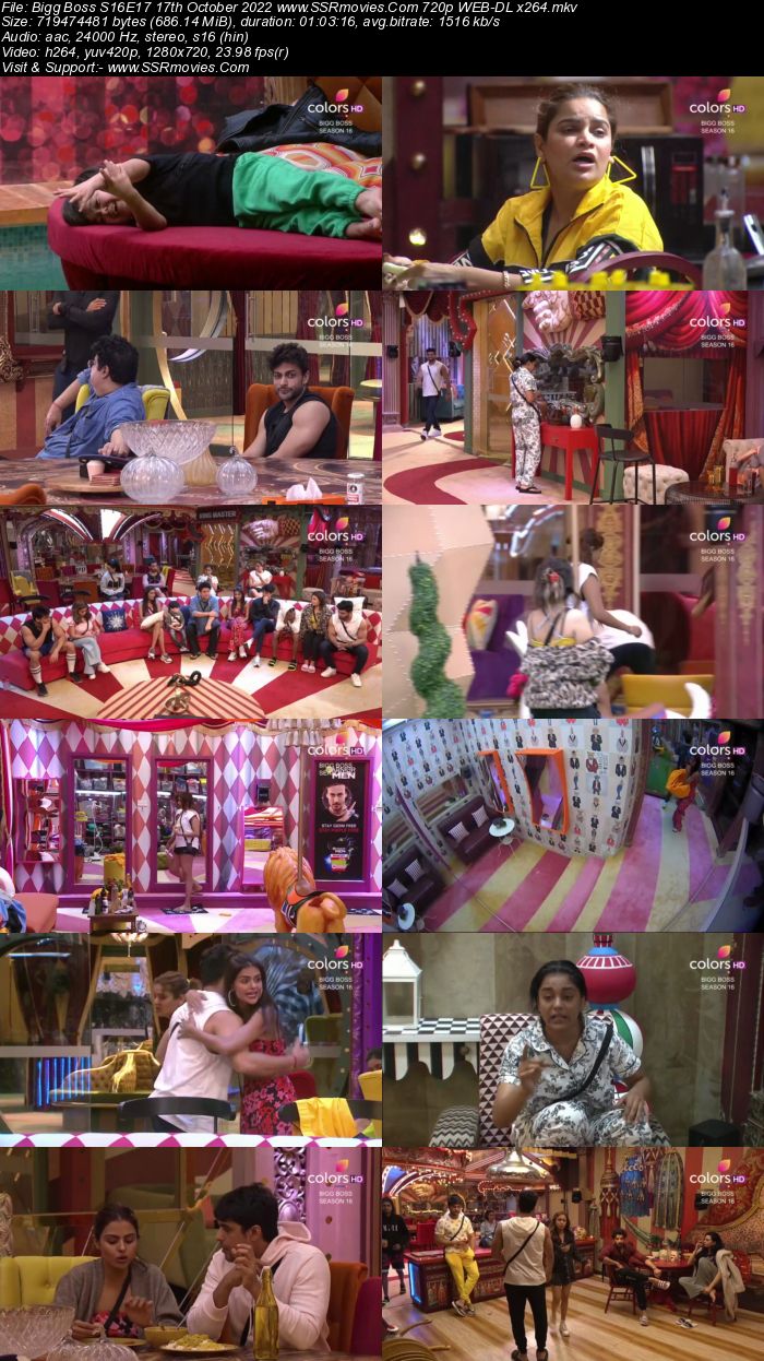 Bigg Boss S16E17 17th October 2022 720p 480p WEB-DL x264 300MB Download