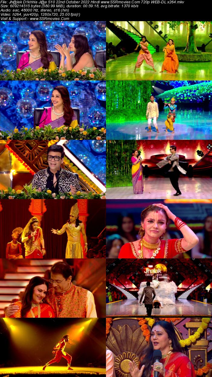 Jhalak Dikhhla Jaa S10 22nd October 2022 720p 480p WEB-DL x264 350MB Download