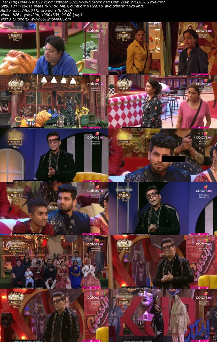 Bigg Boss S16E22 22nd October 2022 720p 480p WEB-DL x264 300MB Download