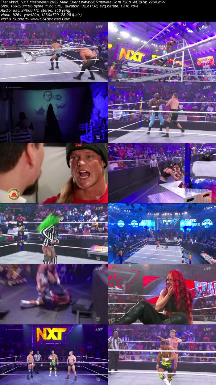 WWE NXT Halloween 2022 Main Event 720p 480p WEBRip x264 800MB Download