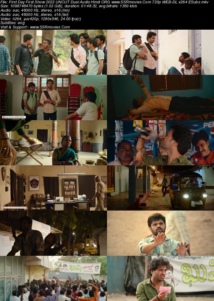 First Day First Show 2022 Dual Audio Hindi ORG 1080p 720p 480p WEB-DL x264 ESubs Full Movie Download