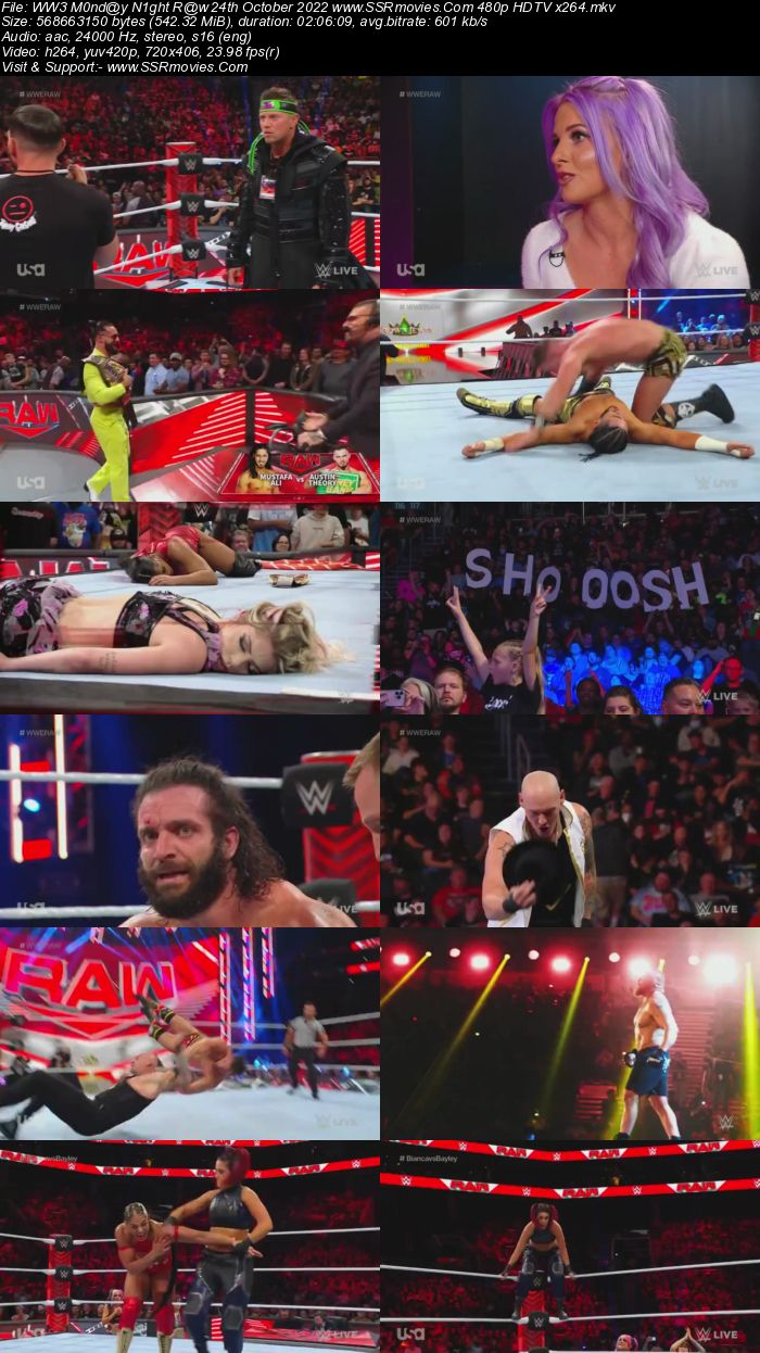 WWE Monday Night Raw 24th October 2022 720p 480p WEB-DL x264 Download