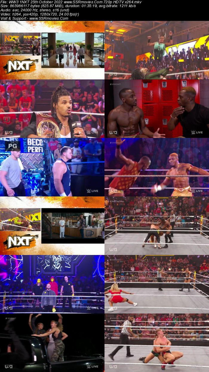 WWE NXT 2.0 25th October 2022 480p 720p HDTV x264 400MB Download