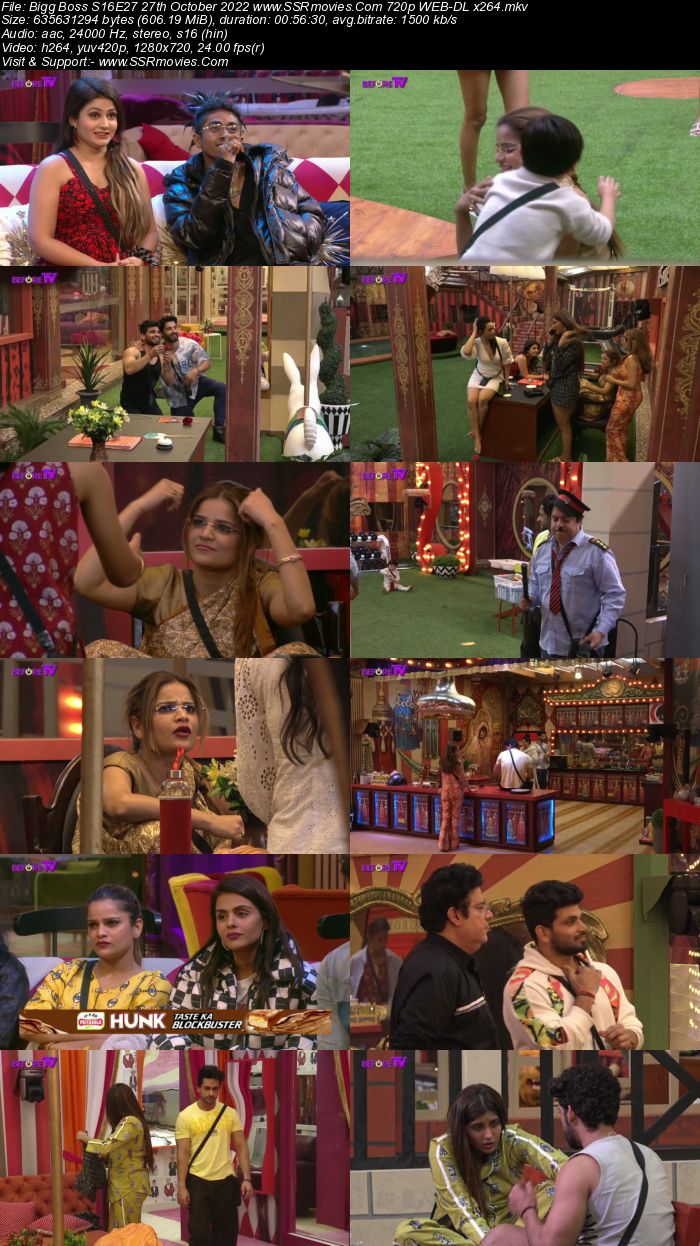 Bigg Boss S16E27 27th October 2022 720p 480p WEB-DL x264 300MB Download