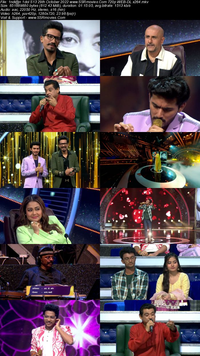 Indian Idol S13 29th October 2022 720p 480p WEB-DL x264 300MB Download