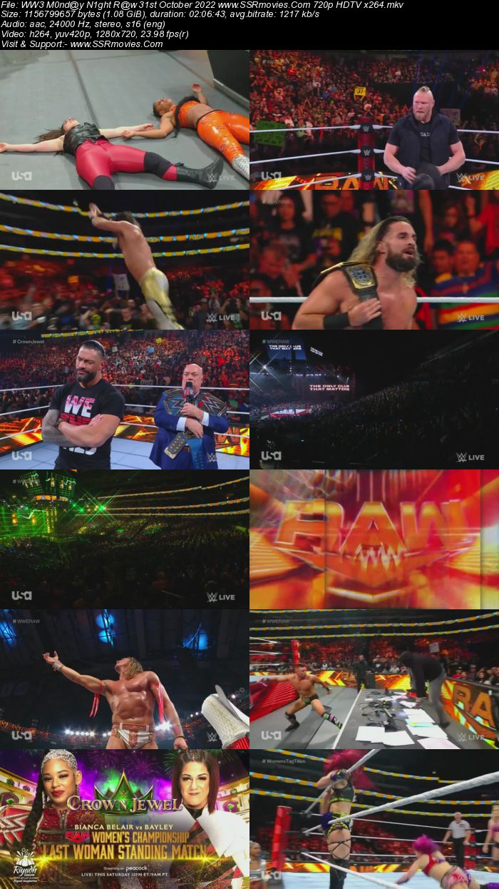 WWE Monday Night Raw 31st October 2022 720p 480p WEB-DL x264 Download