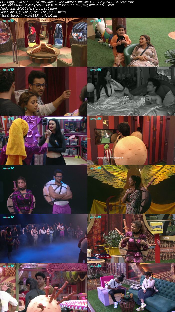 Bigg Boss S16E32 1st November 2022 720p 480p WEB-DL x264 300MB Download