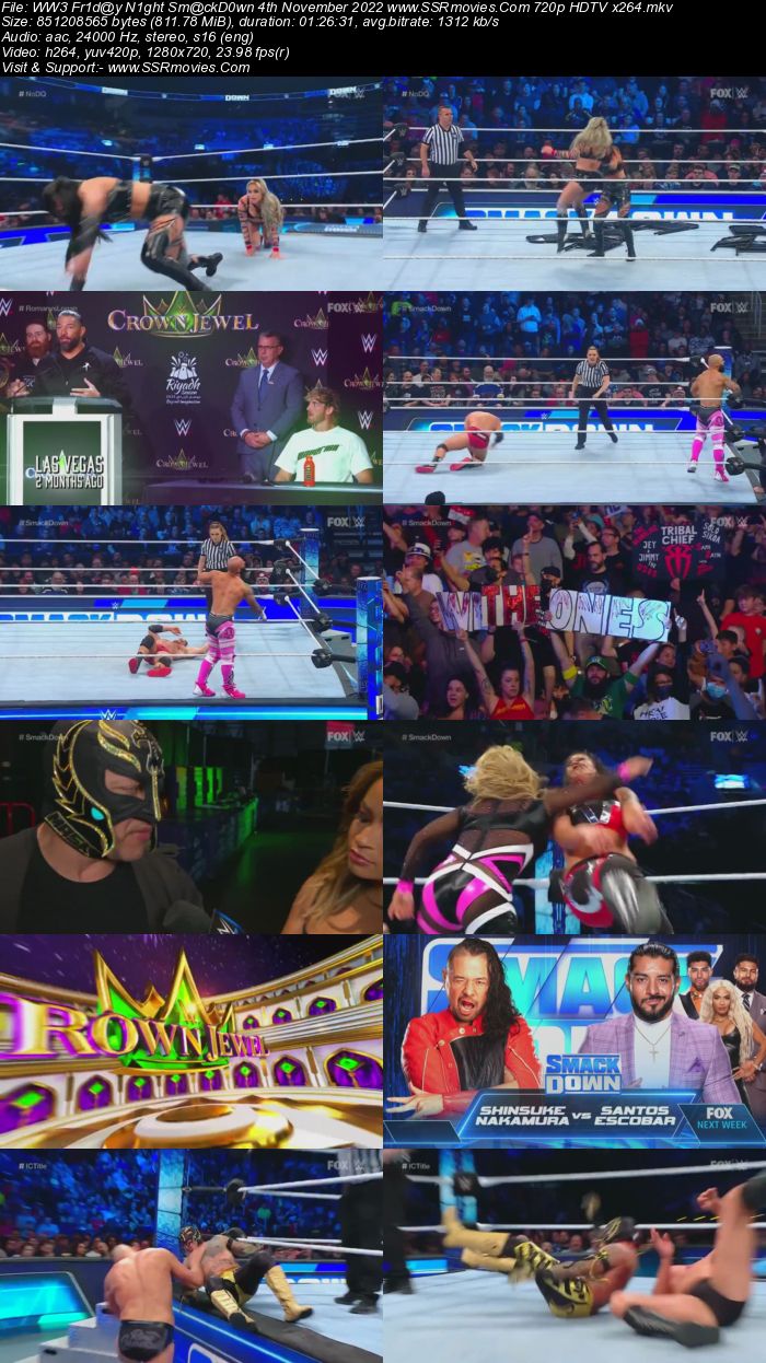 WWE Friday Night SmackDown 4th November 2022 720p 480p HDTV 350MB Download