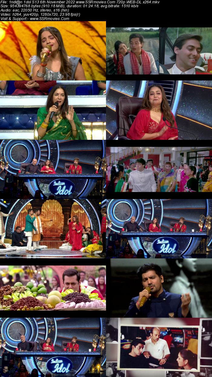 Indian Idol S13 6th November 2022 720p 480p WEB-DL x264 300MB Download