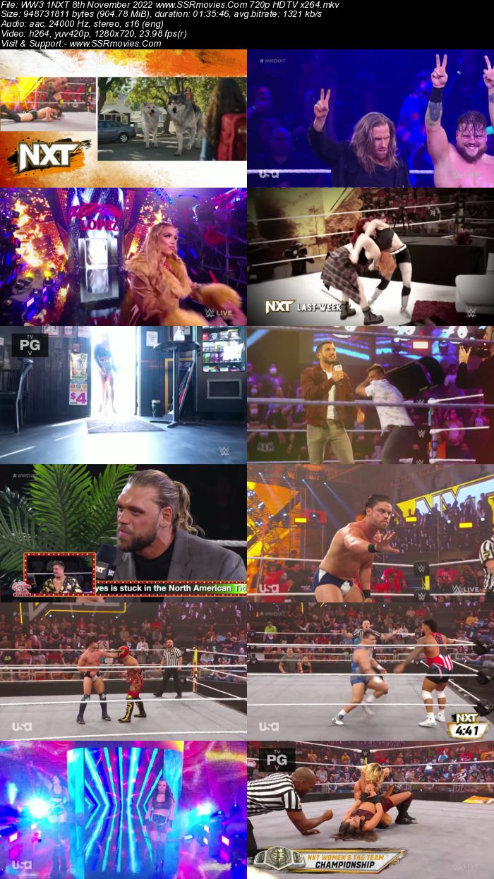 WWE NXT 2.0 8th November 2022 480p 720p HDTV x264 400MB Download