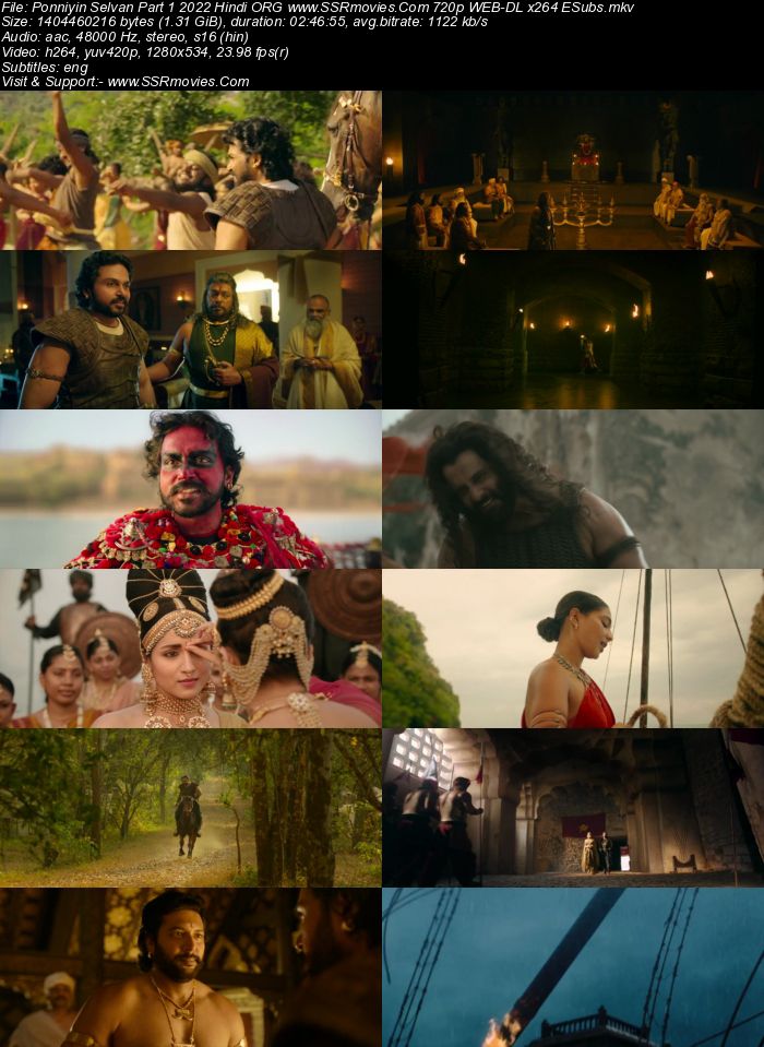 Ponniyin Selvan: Part I 2022 Hindi ORG 1080p 720p 480p WEB-DL x264 ESubs Full Movie Download