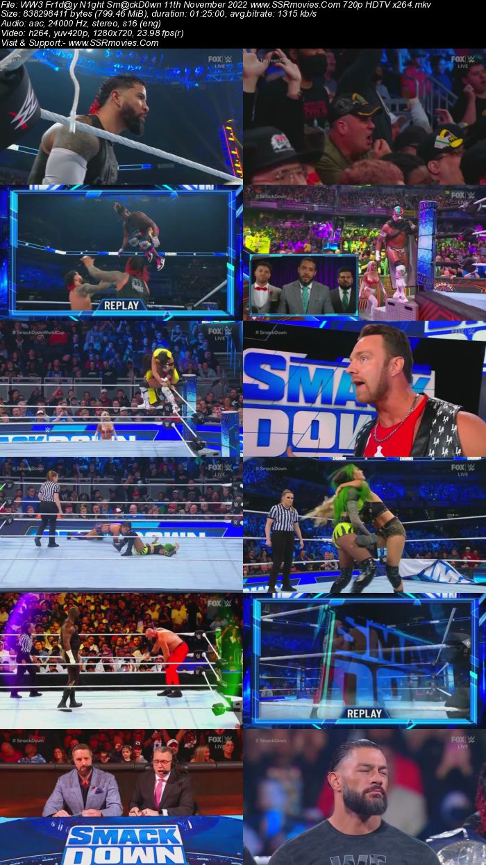 WWE Friday Night SmackDown 11th November 2022 720p 480p HDTV 350MB Download