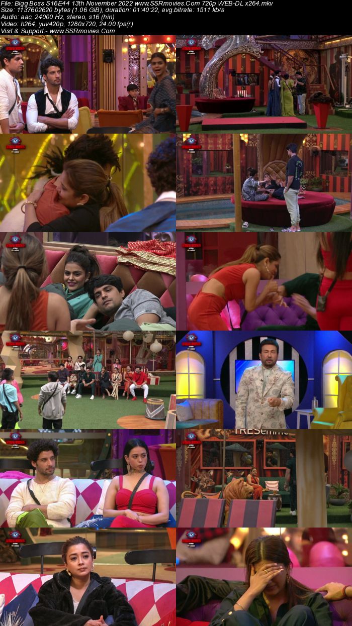 Bigg Boss S16E44 13th November 2022 720p 480p WEB-DL x264 300MB Download