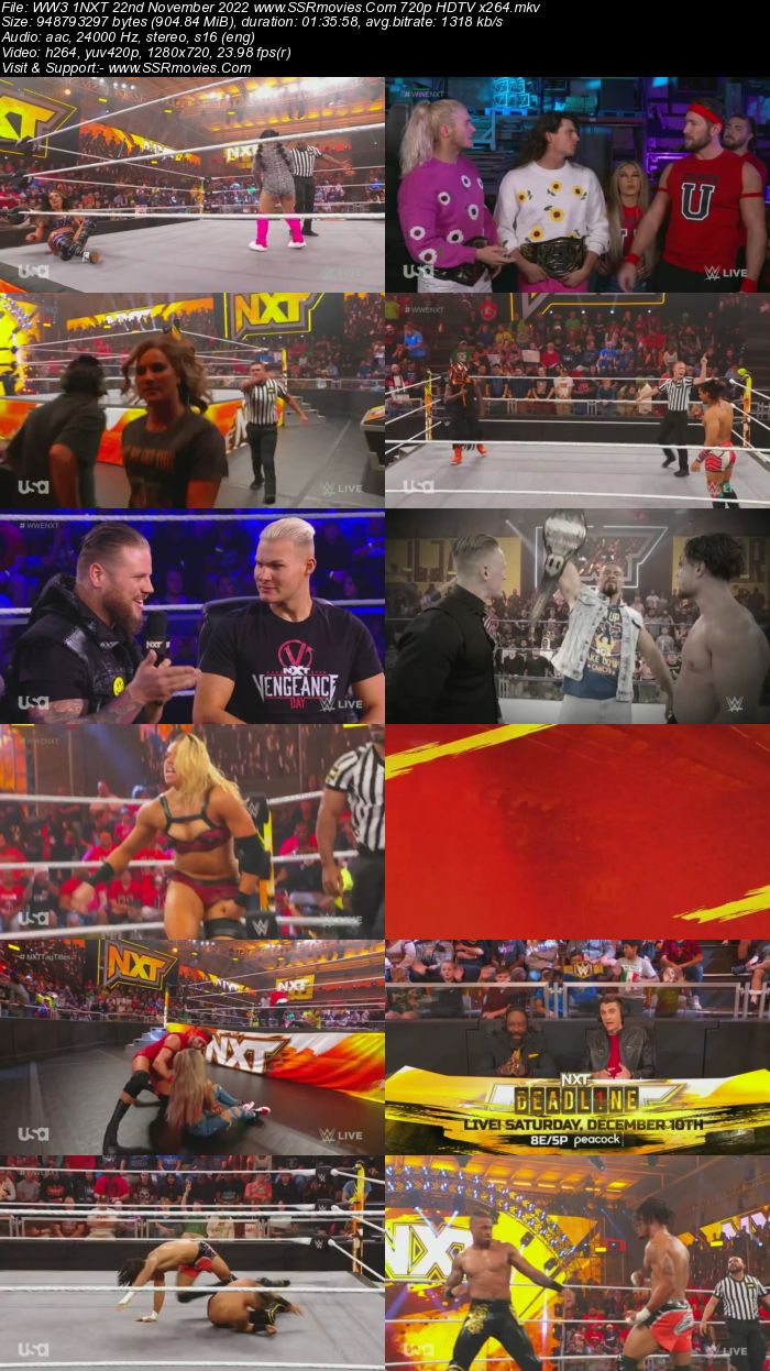 WWE NXT 2.0 22nd November 2022 480p 720p HDTV x264 400MB Download