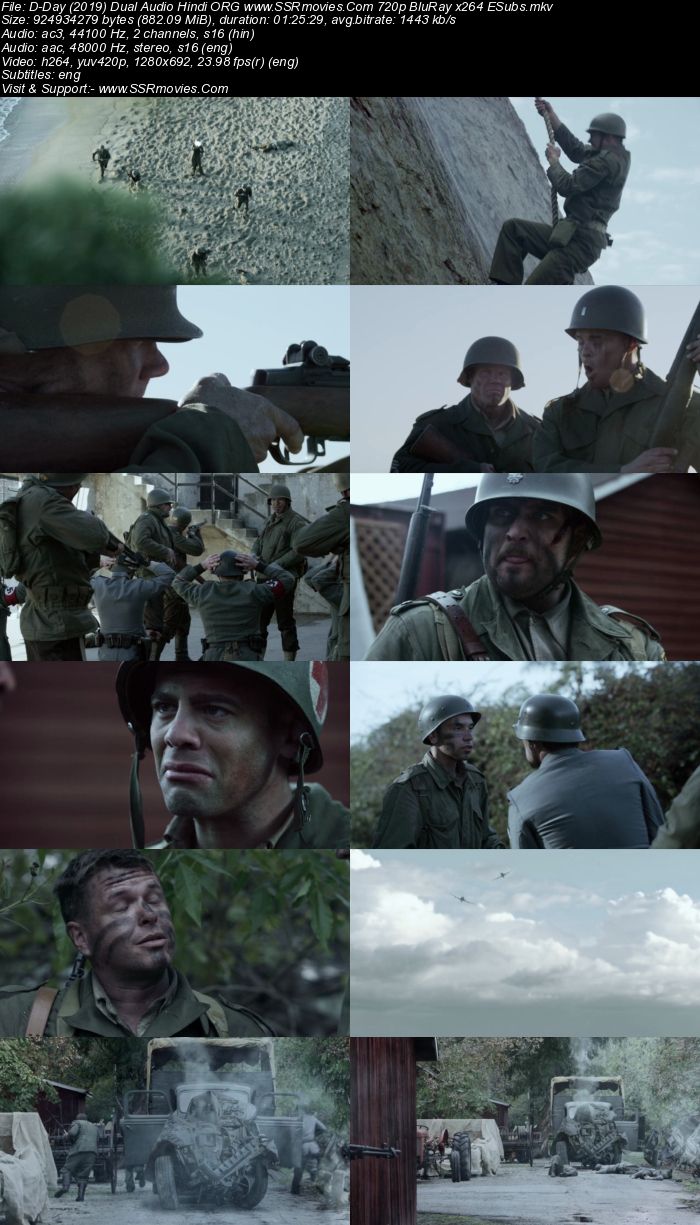 D-Day: Battle of Omaha Beach 2019 Dual Audio Hindi ORG 720p 480p BluRay x264 ESubs Full Movie Download
