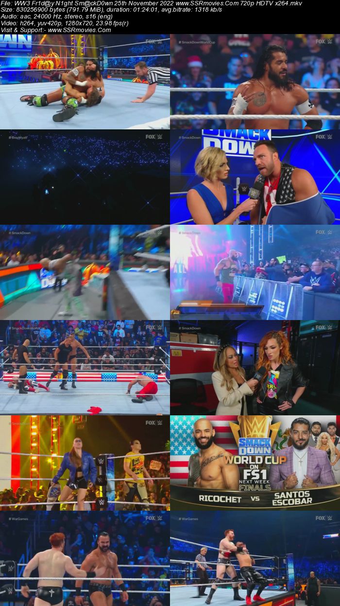 WWE Friday Night SmackDown 25th November 2022 720p 480p HDTV 350MB Download